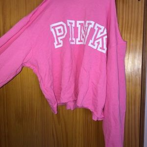 pink crop top sweater